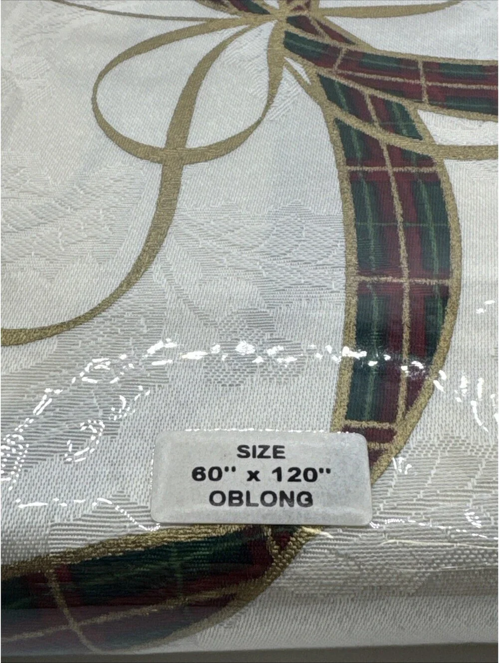 Lenox Christmas For the Holidays Tablecloth Oblong 60x120” Vintage Fine Linen